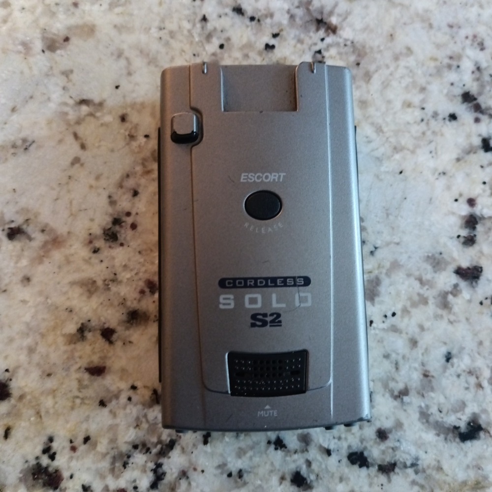 Escort Solo S2 Cordless Radar Laser Detector Silver Gray Tested Works READ fc
